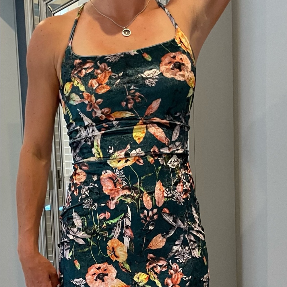 Velvet green dress